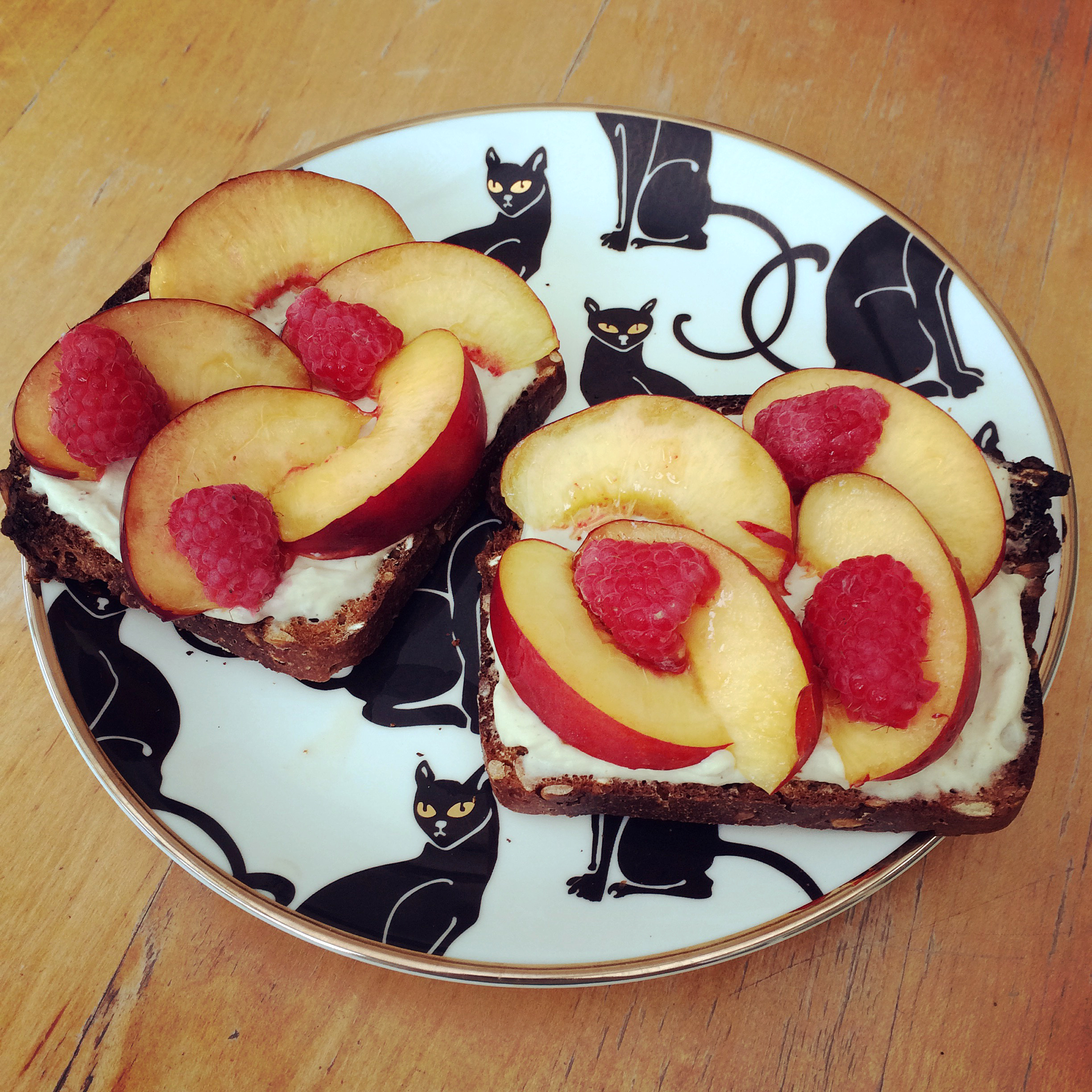 nectarine-melba-protein-toast