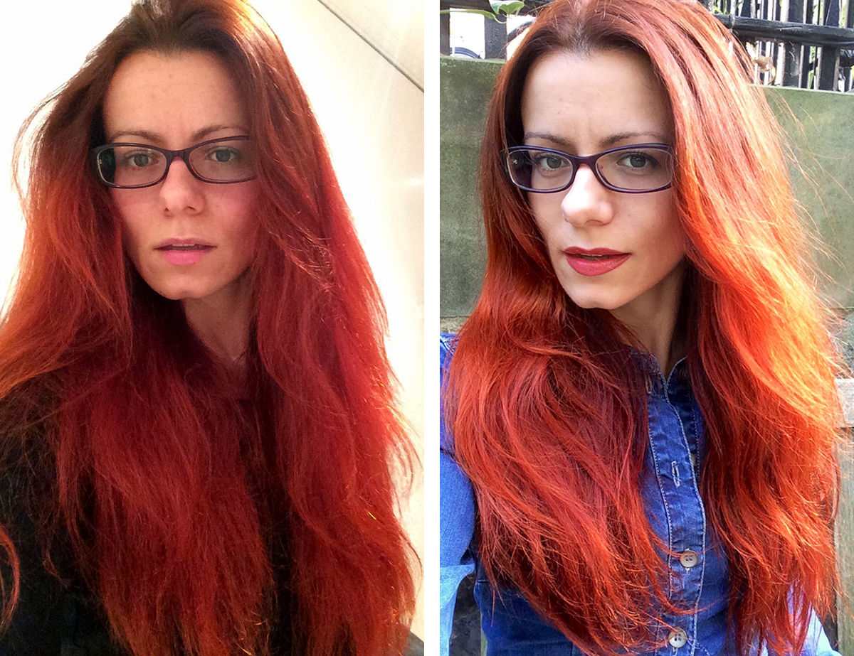 Red Hair Adventures Lush Henna Vs Henne Color Girl With A Pen